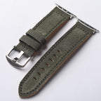 Handcrafted Canvas and Genuine Leather Watch Strap