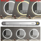 Vanity Mirror With Dimmable LED Light And 360 Degree Rotation, Touch Control
