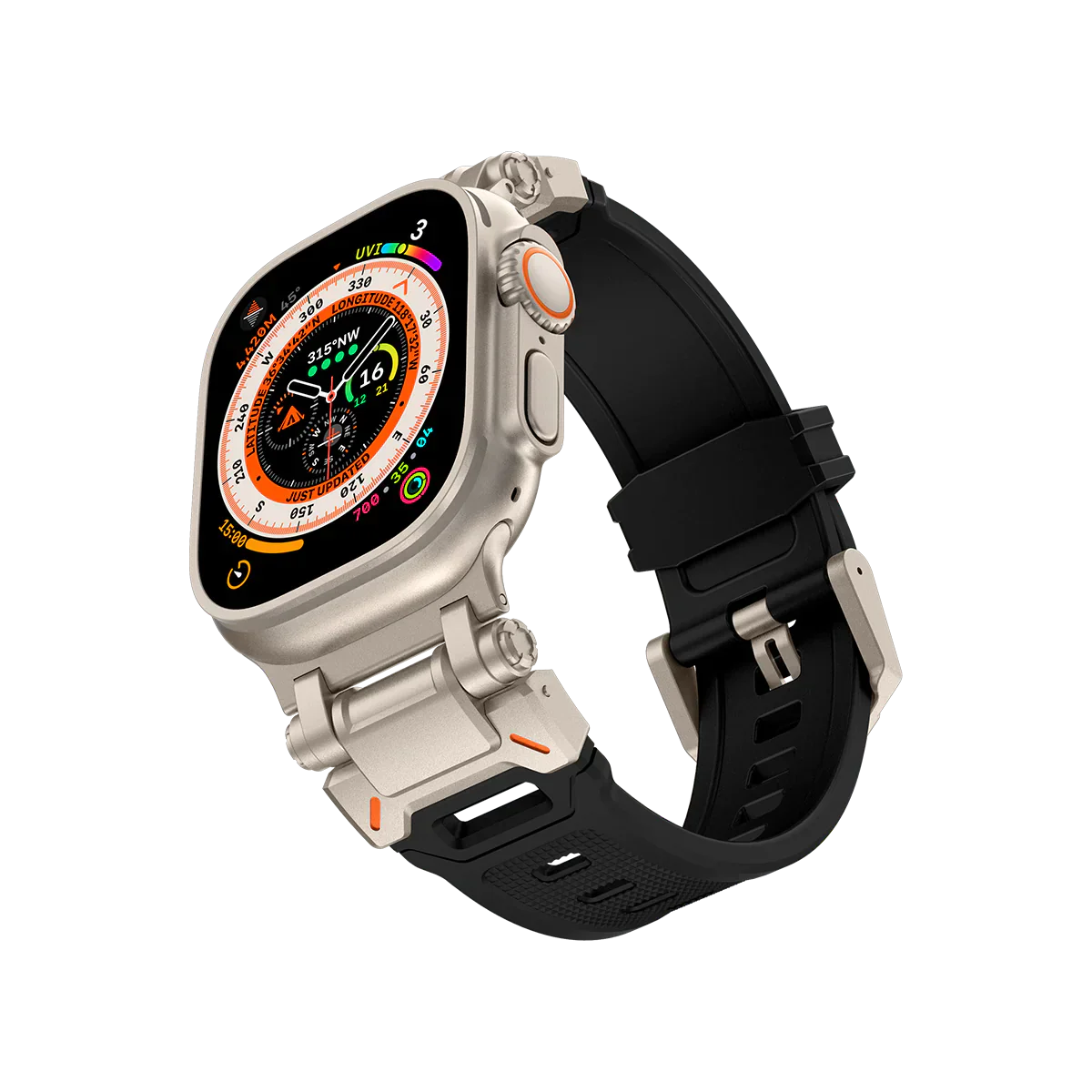 Meron Titanium-Head Silicone Band for Apple Watch | Petprovac