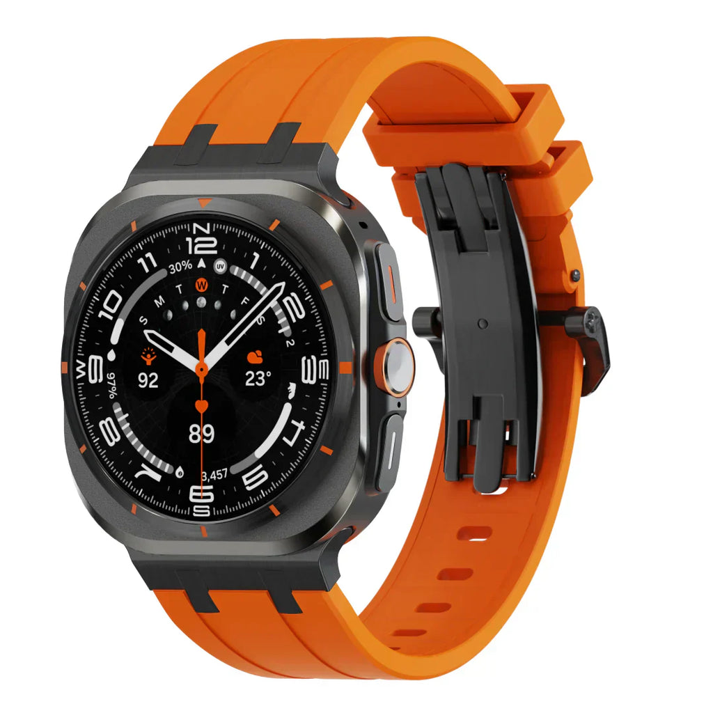 Virelli | Luxusní silikonový řemínek s motýlkovou sponou pro Samsung Galaxy Watch Ultra | Petprovac