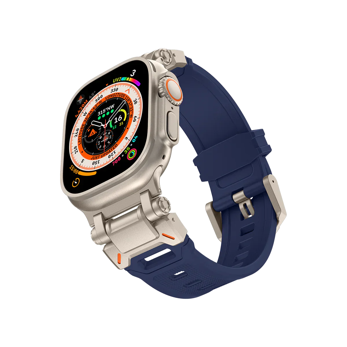 Meron Titanium-Head Silicone Band for Apple Watch | Petprovac