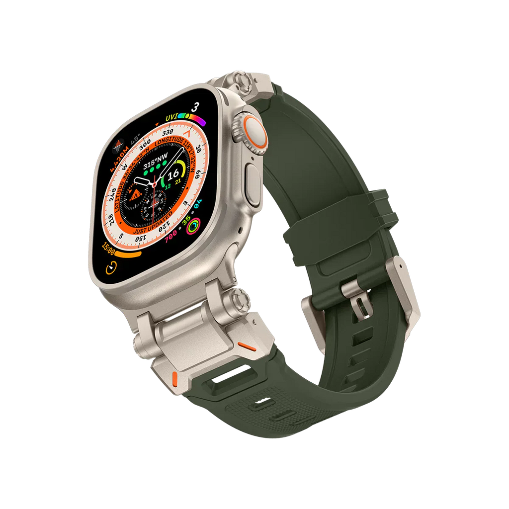 Meron Titanium-Head Silicone Band for Apple Watch | Petprovac