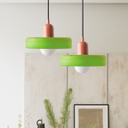 Lámpara colgante de vidrio Liora Bauhaus con ajuste de altura