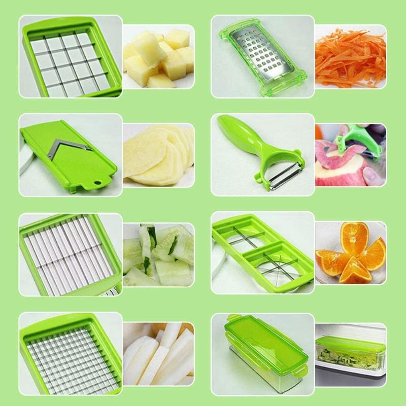 قطاعة خضروات SlicePro 12 في 1 لتحضير آمن وسريع وتقطيع سهل