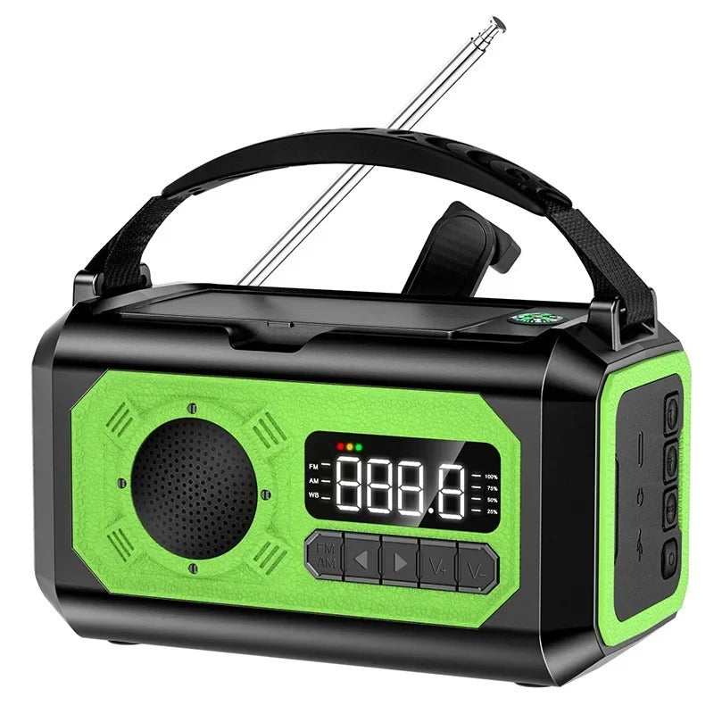 Weather Radio With 12Ah Solar Crank And NOAA AM FM