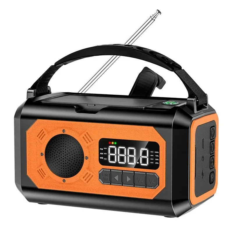 Weather Radio With 12Ah Solar Crank And NOAA AM FM