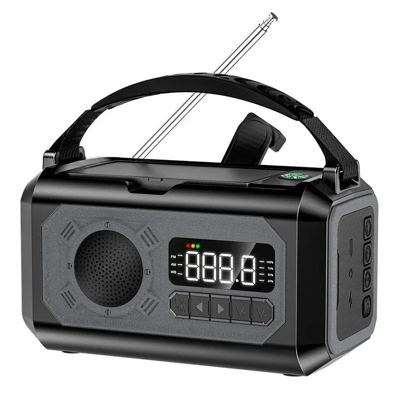 Weather Radio With 12Ah Solar Crank And NOAA AM FM