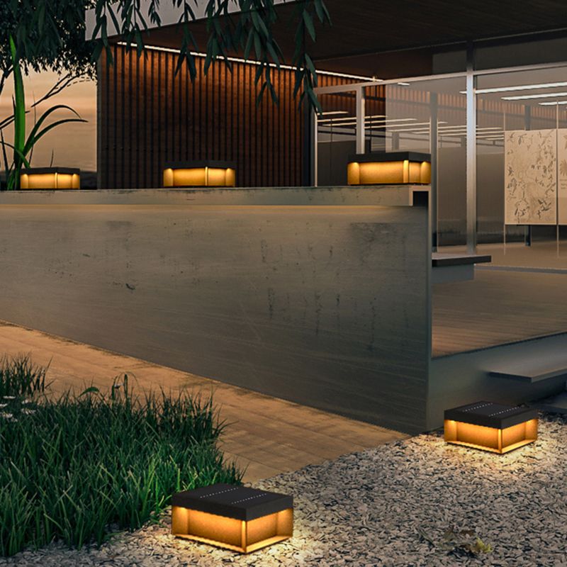 オーレオン ソーラーポストライト モダン スクエア 屋外パティオ用