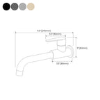Modern Style Wall Mounted Single Lever Faucet for the Bathroom