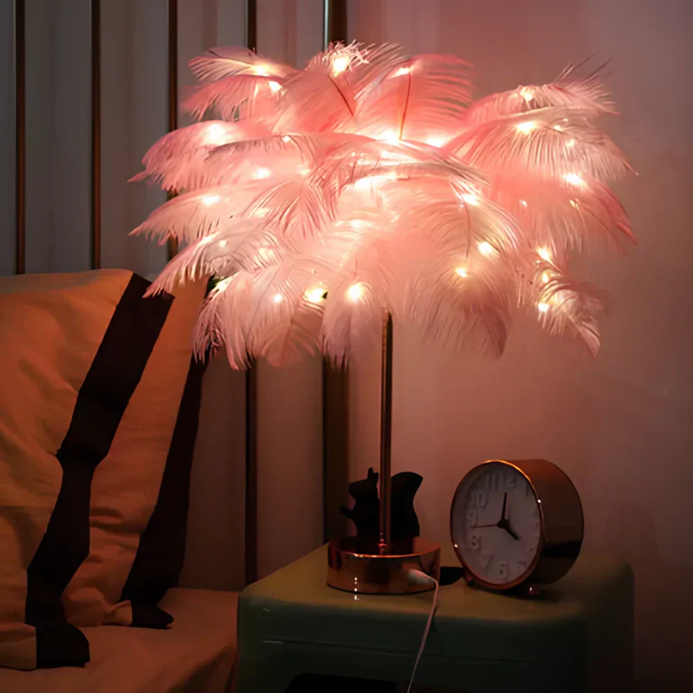 FeatherLuxe Glow-lampe | Mykt stemningslys for stuer
