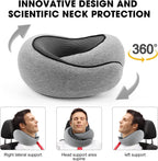 Ergonomic Memory Foam Travel Neck Pillow For Flights And Road Trips