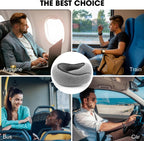 Ergonomic Memory Foam Travel Neck Pillow For Flights And Road Trips