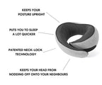 Memory Foam Travel Neck Pillow for Long Flights, Road Trips and Everyday Commutes