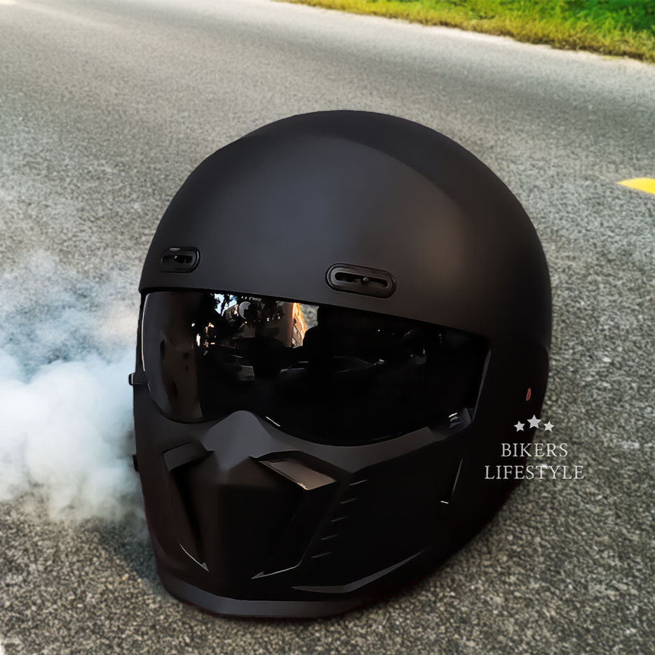 Retro pilotenhelm voor straatrijden met DOT- en ECE-goedkeuring en gevoerde voering