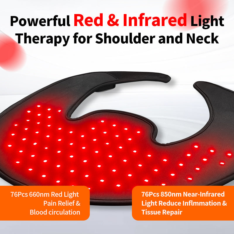 Enveloppement d'épaule – Thérapie par lumière rouge portable pour le soulagement du cou, des épaules et du haut du dos