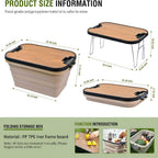 Foldable Camping Storage Box For Campers Durable Organizer