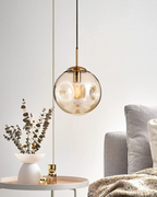 VeraLux Ravfarvet Glas Loftlampe Vedhæng Vintage Varme