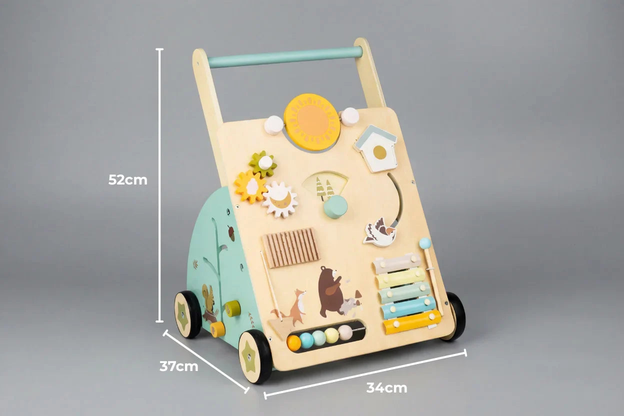 Woodland Theme Wooden Baby Activity Walker