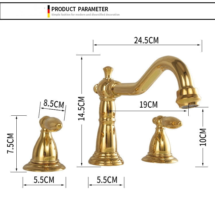 Marcelli Vintage Brass Double-Handle Bathroom Faucet for 3-Hole Sink | Petprovac