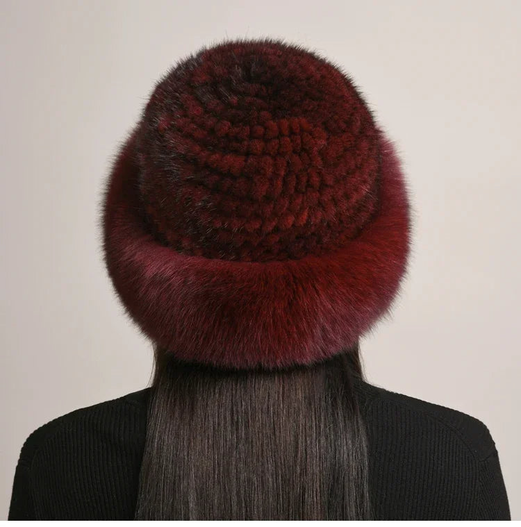 Novaine Mink Fur Hat for Winter Warmth and Timeless Style