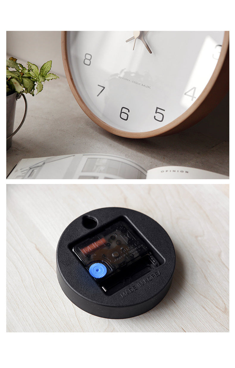 TimberGlow Træ Vægur til Hjem og Stue Dekoration