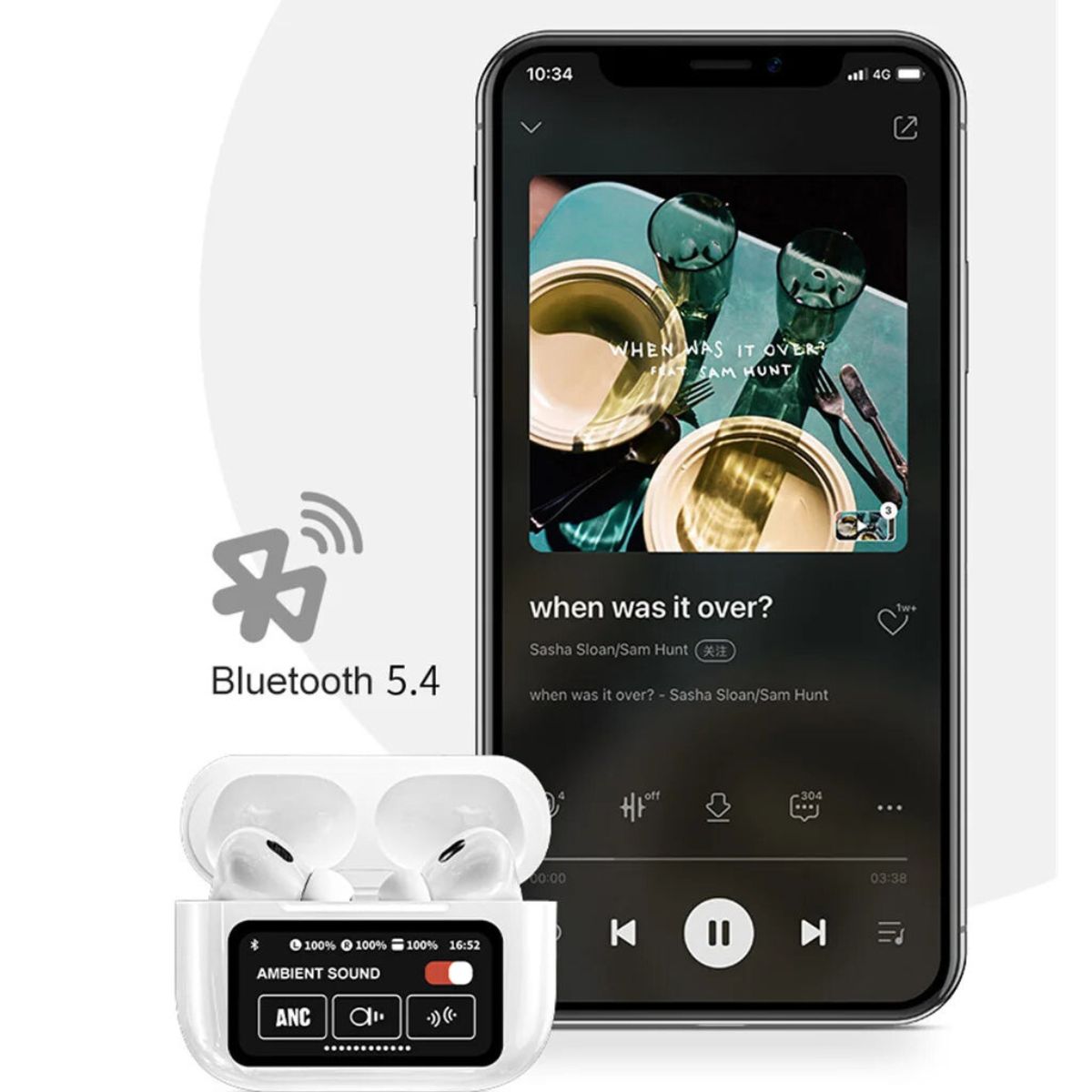 AeroVibe Touchscreen-Ohrhörer mit aktiver Geräuschunterdrückung | Petprovac