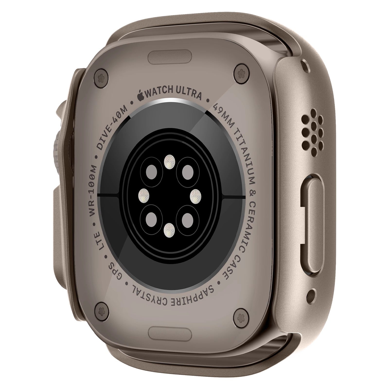 NovaGuard Apple Watch Ultra Kılıfı Şeffaf Sertleştirilmiş Cam Ekran Koruyucu ile