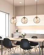 VeraLux Ravfarvet Glas Loftlampe Vedhæng Vintage Varme