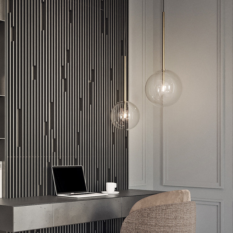 Aurelia Kugle Glas Loftlampe Middelalderinspireret