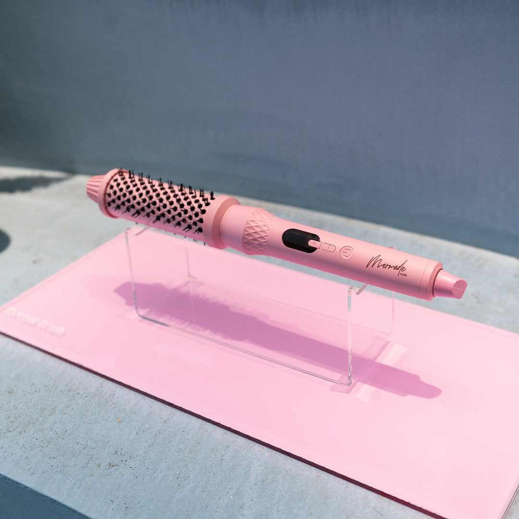 Infrared Ceramic Round Brush With LCD Display for Shine and Volume Curl