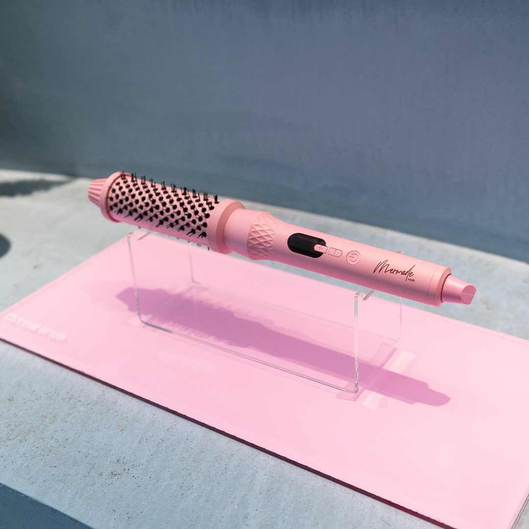 Infrared Ceramic Round Brush With LCD Display for Shine and Volume Curl