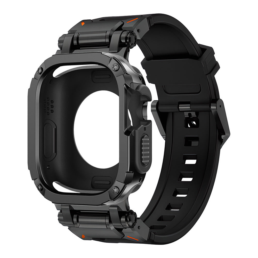 RavenTac タクティカルフルオロラバーストラップ + TPU/PC 2-in-1 ケース for Apple Watch