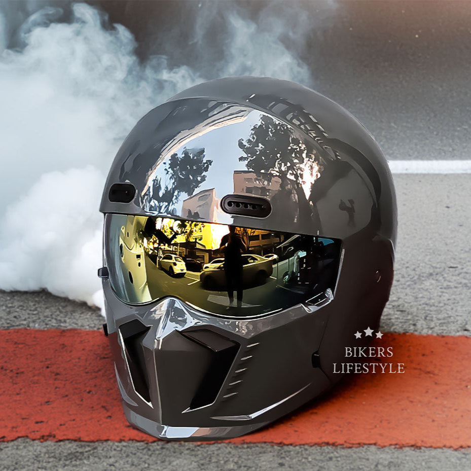 Retro pilotenhelm voor straatrijden met DOT- en ECE-goedkeuring en gevoerde voering