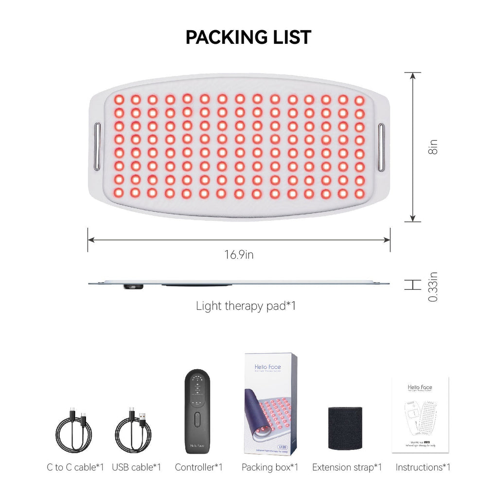 Wireless Red Light Therapy Pad & Belt – 660nm & 850nm Relief for Muscles, Joints & Pets