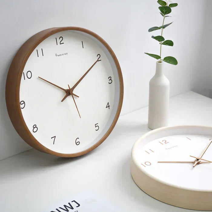 Elmora Analog Wall Clock With Silent Movement Solid Wood