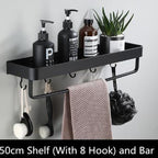 AluSpace - Black Space Aluminum Wall Shelf