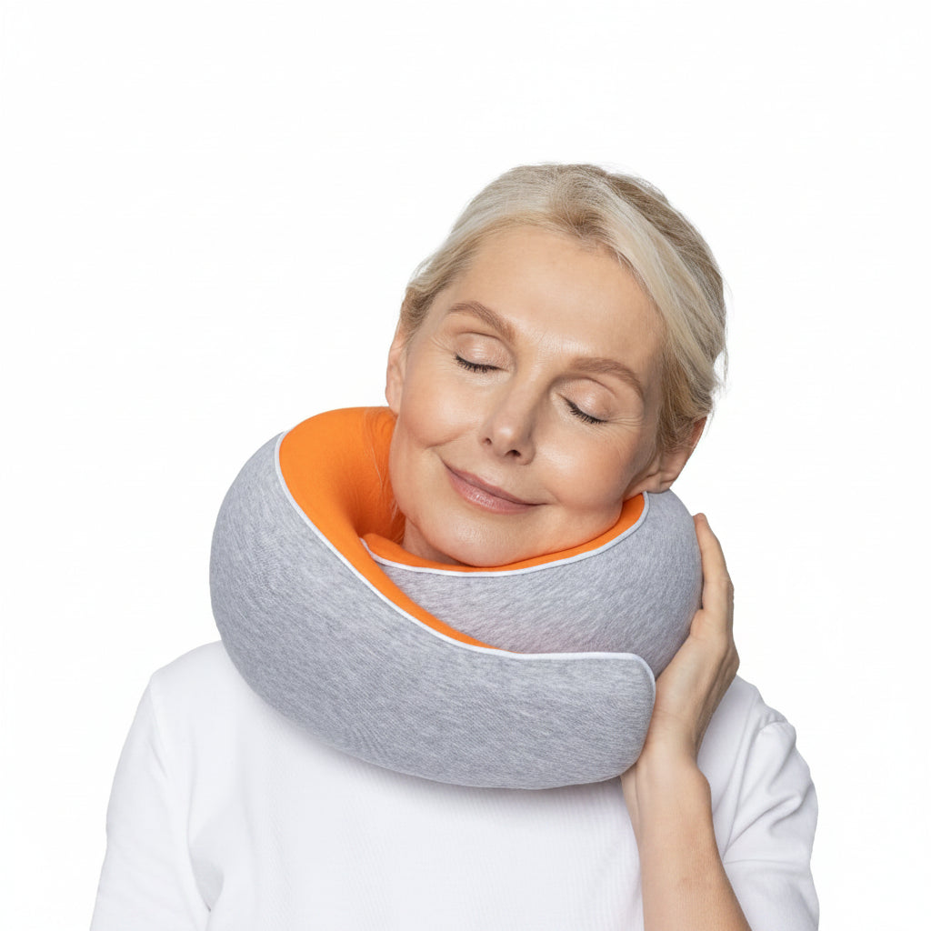 Memory Foam Travel Neck Pillow for Long Flights, Road Trips and Everyday Commutes