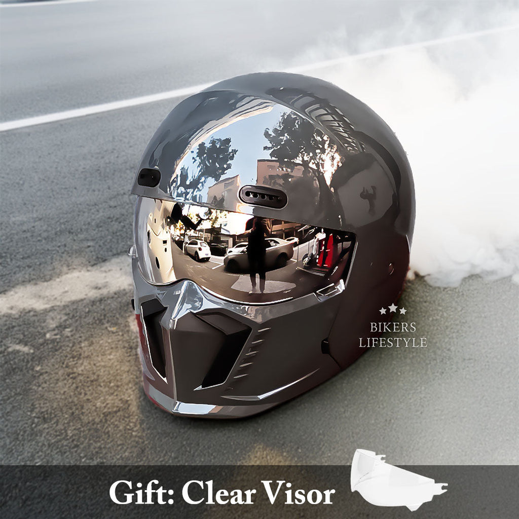 Kask Motocyklowy Retro z Przyciemnianą Przyłbicą Przeciwmgielną dla Kierowców Wszędzie