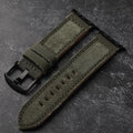 Handcrafted Canvas and Genuine Leather Watch Strap