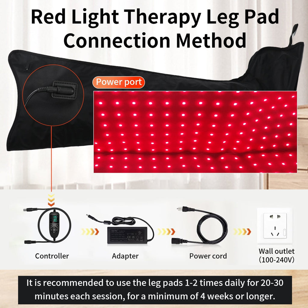 Leg Reset – Full-Leg Red Light Therapy Wrap for Circulation, Comfort & Daily Recovery