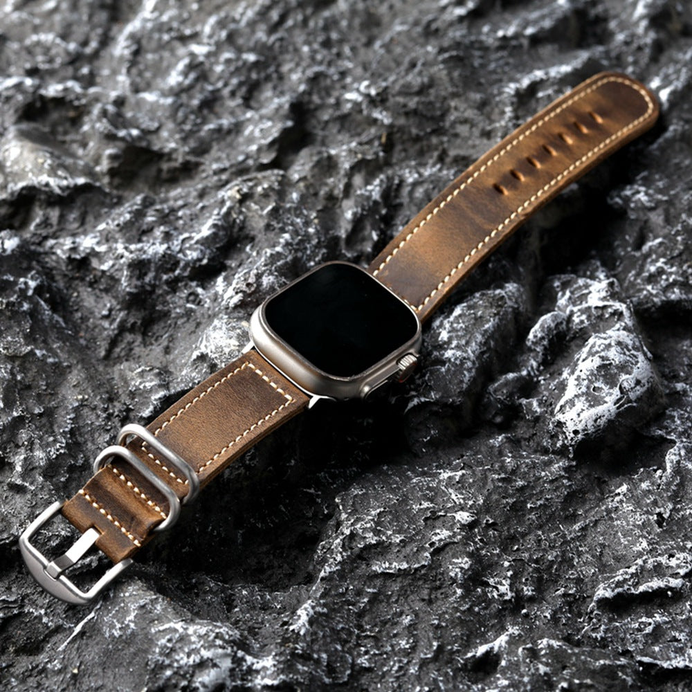 Cavelle Vintage Handmade Leather Band For Apple Watch