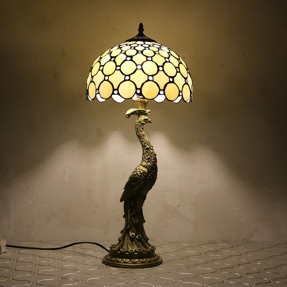 Aurena Tiffany-Style Table Lamp With Colorful Dome Shade
