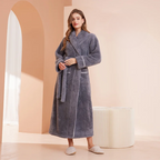 LumaWool Herrebadekåbe i tyk flannel til daglig varme