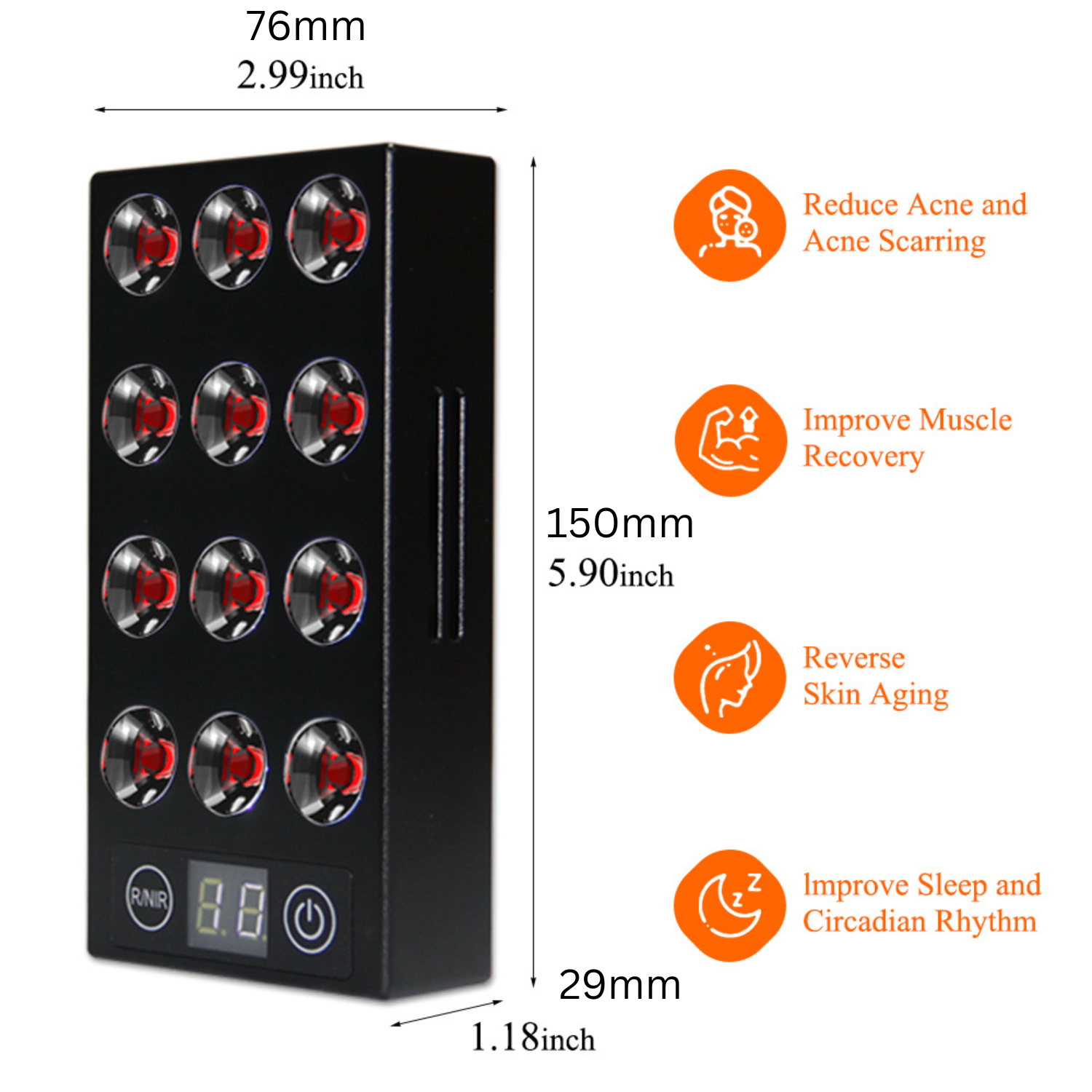 Wamisa Red Light Micro Panel Dual Wavelength Portable For Home Use