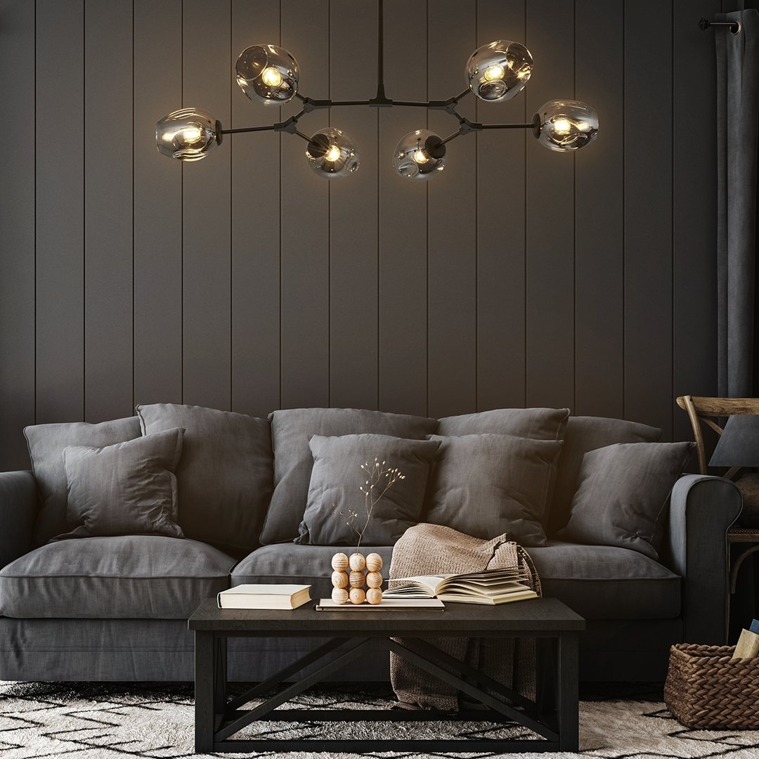 NovaRay glaspendel justerbar LED varm belysning