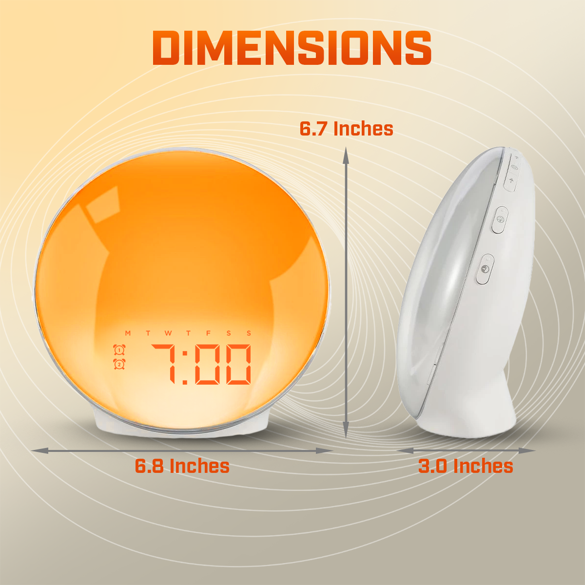 Reloj Despertador LED de Luz Natural LumaRise con Función de Repetición
