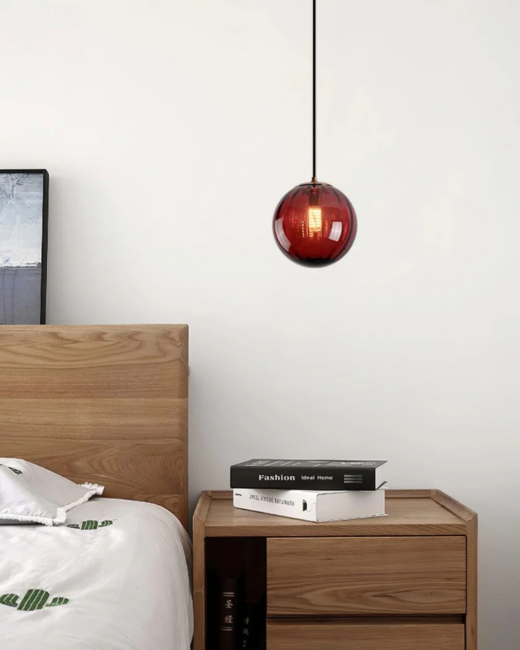 VeraLux Ravfarvet Glas Loftlampe Vedhæng Vintage Varme