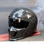 Retro pilotenhelm voor straatrijden met DOT- en ECE-goedkeuring en gevoerde voering