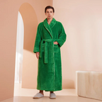 LumaWool Herrebadekåbe i tyk flannel til daglig varme