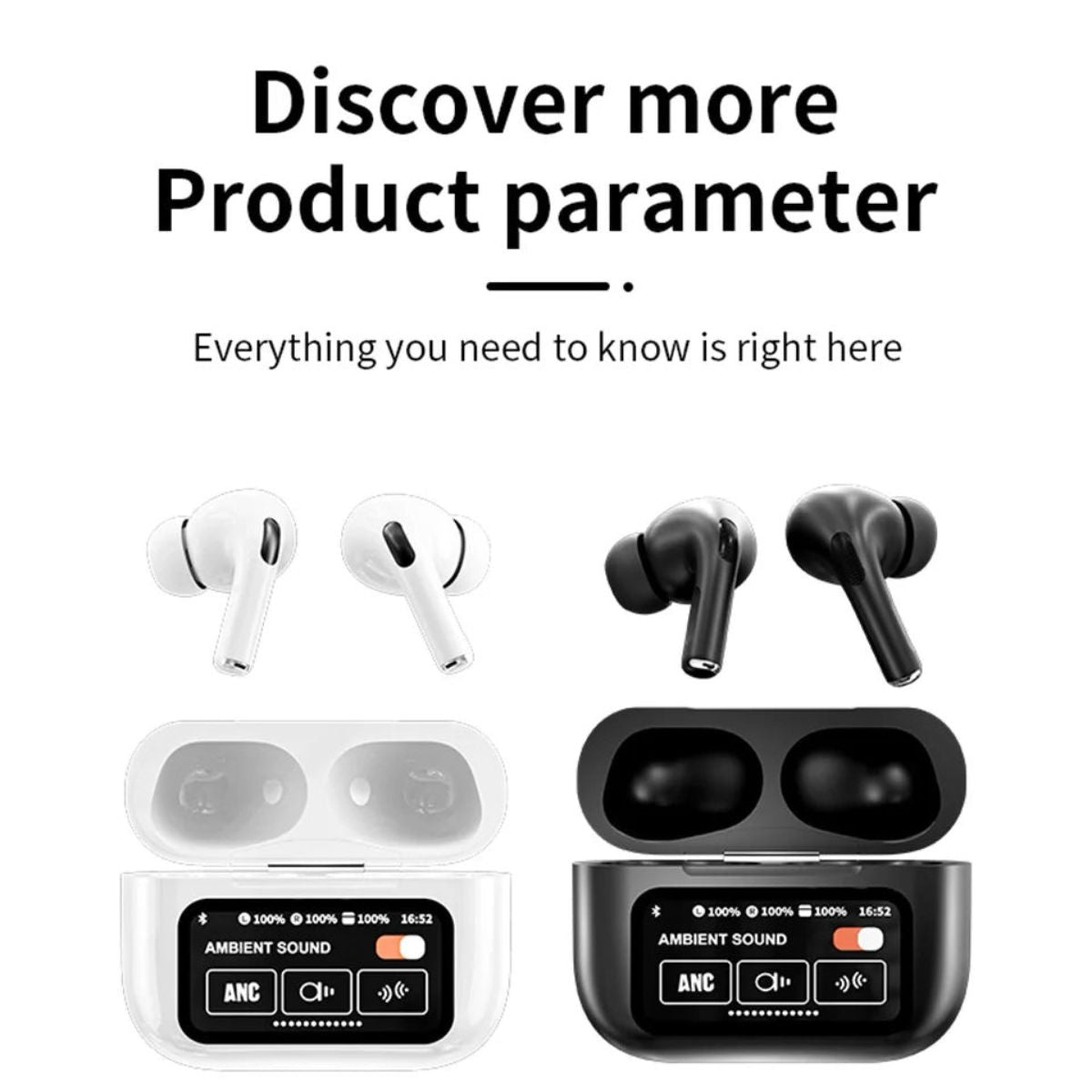 AeroVibe Touchscreen-Ohrhörer mit aktiver Geräuschunterdrückung | Petprovac